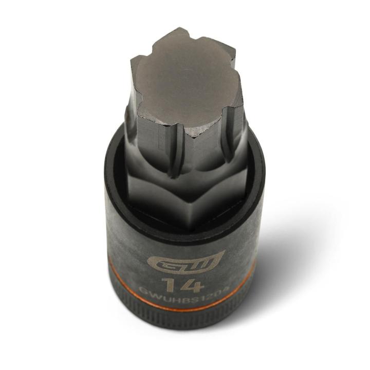 Image of the GEARWRENCH GWUHBS1204 showing a close up top view of the hex bit.