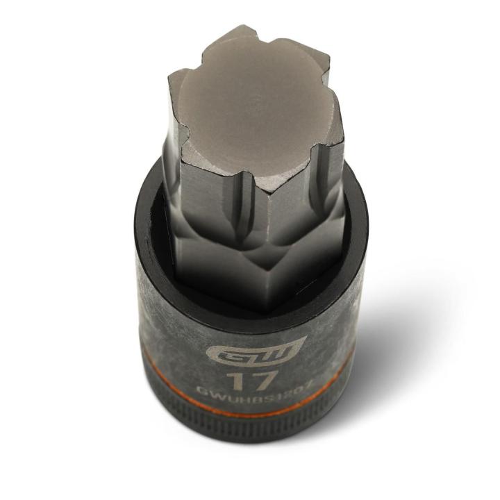 Image of the GEARWRENCH GWUHBS1207 showing a close up top view of the hex bit.