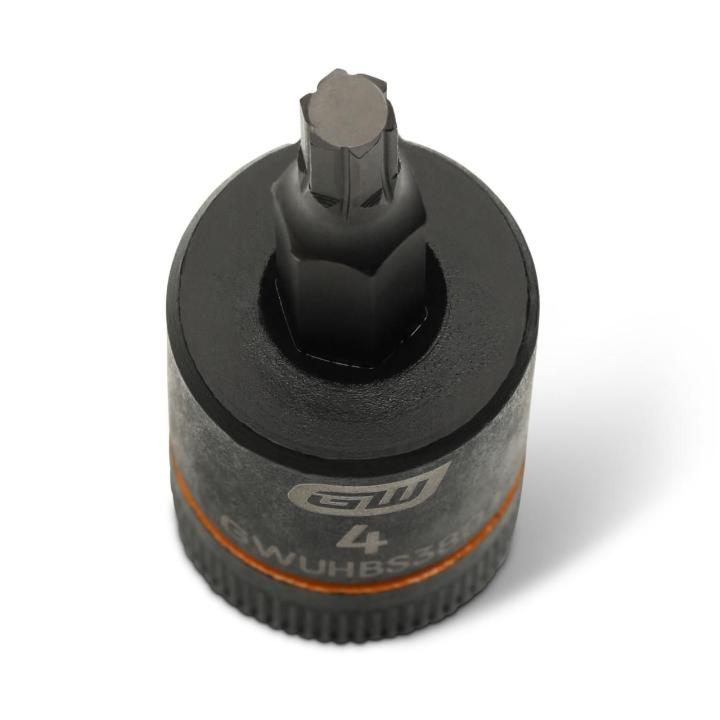 Image of the GEARWRENCH GWUHBS3801 showing a close up top view of the hex bit.