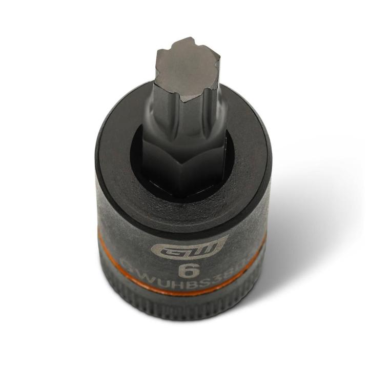Image of the GEARWRENCH GWUHBS3803 showing a close up top view of the hex bit.