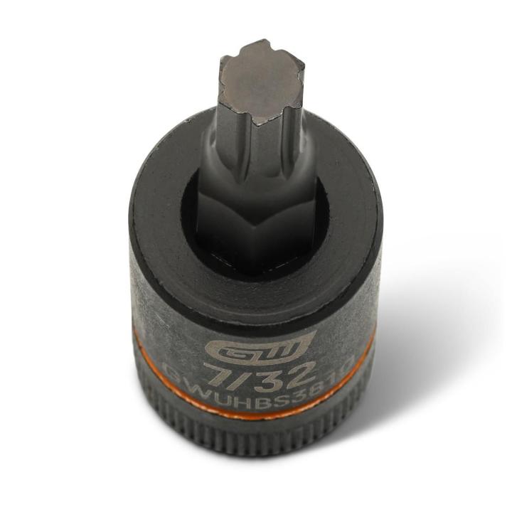 Image of the GEARWRENCH GWUHBS3810 showing a close up top view of the hex bit.