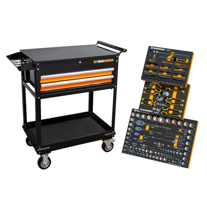 194 Pc. Mechanics Set in Foam Trays with Storage Unit