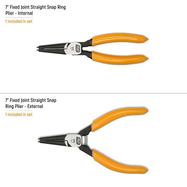 2 Piece Fixed Joint Internal/External Snap Ring Plier Set