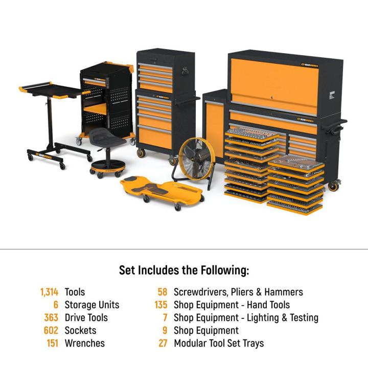 MEGAMOD 1331 Piece Mechanics Tool Set With Tool Storage