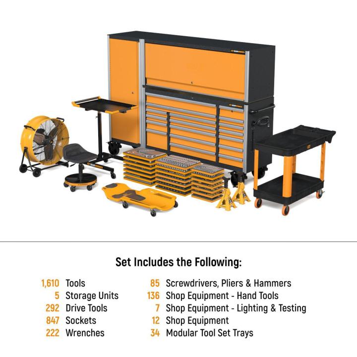 MEGAMOD1629 Pro Mechanics Tool Set with Tool Storage