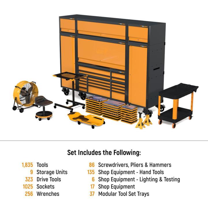MEGAREX, VNGD 3点セット MEGAMOD 1858 Piece Mechanics Tool Set With Tool Storage