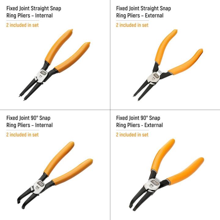 8 Pc. Fixed Joint Internal/External Snap Ring Pliers