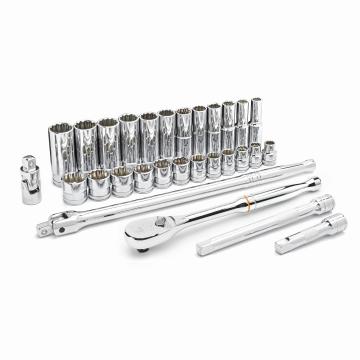 GearWrench 80550 57pc 3/8" Drive 6pt  SAE/Metric Socket Set w/84 Tooth Ratchet 