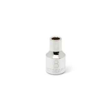Image of the GEARWRENCH 1/2 Drive 12 Point Standard Metric Socket 8mm on a white background