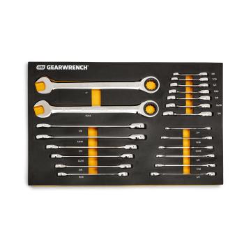GEARWRENCH 81920 18-Piece Long Pattern Combination Non-Ratcheting Wrench Set Metric Cooper Tools