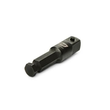 GEARWRENCH 7/16 in. hex to 1/2 in. square lineman impact adapter with black finish.