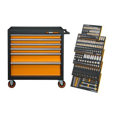 247 Pc. Mechanics Tool Set in Foam Trays with Storage Unit