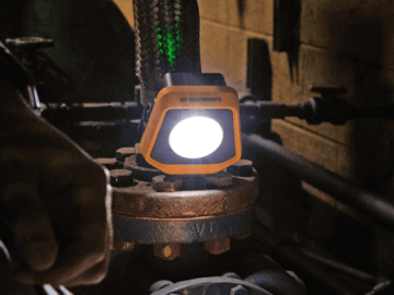 GEARWRENCH area shop light being used to light up an engine bay